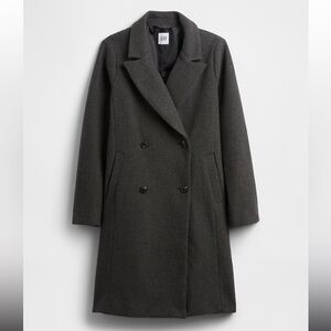 GAP Women's Charcoal Relaxed Topcoat
